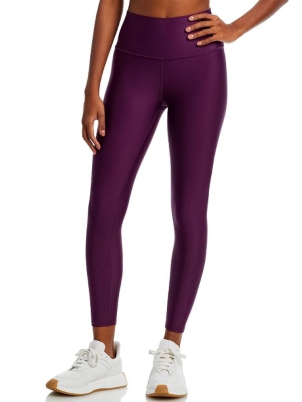 Alo 7/8 High-Waist Airlift Leggings Dark Plum Purple Hi-Rise Waisted Skinny Pant - Picture 4 of 10